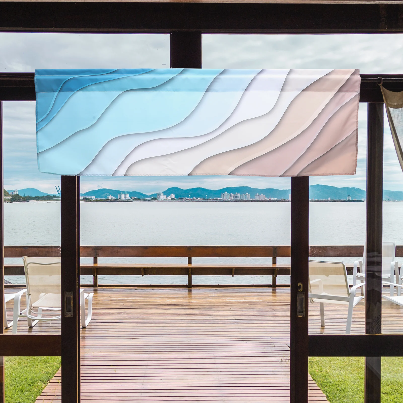 

Kitchen Window Valance Half Light Filtering Curtain Rustic Farmhouse Decor Soft Color Fade Resistant Machine Washable for Living