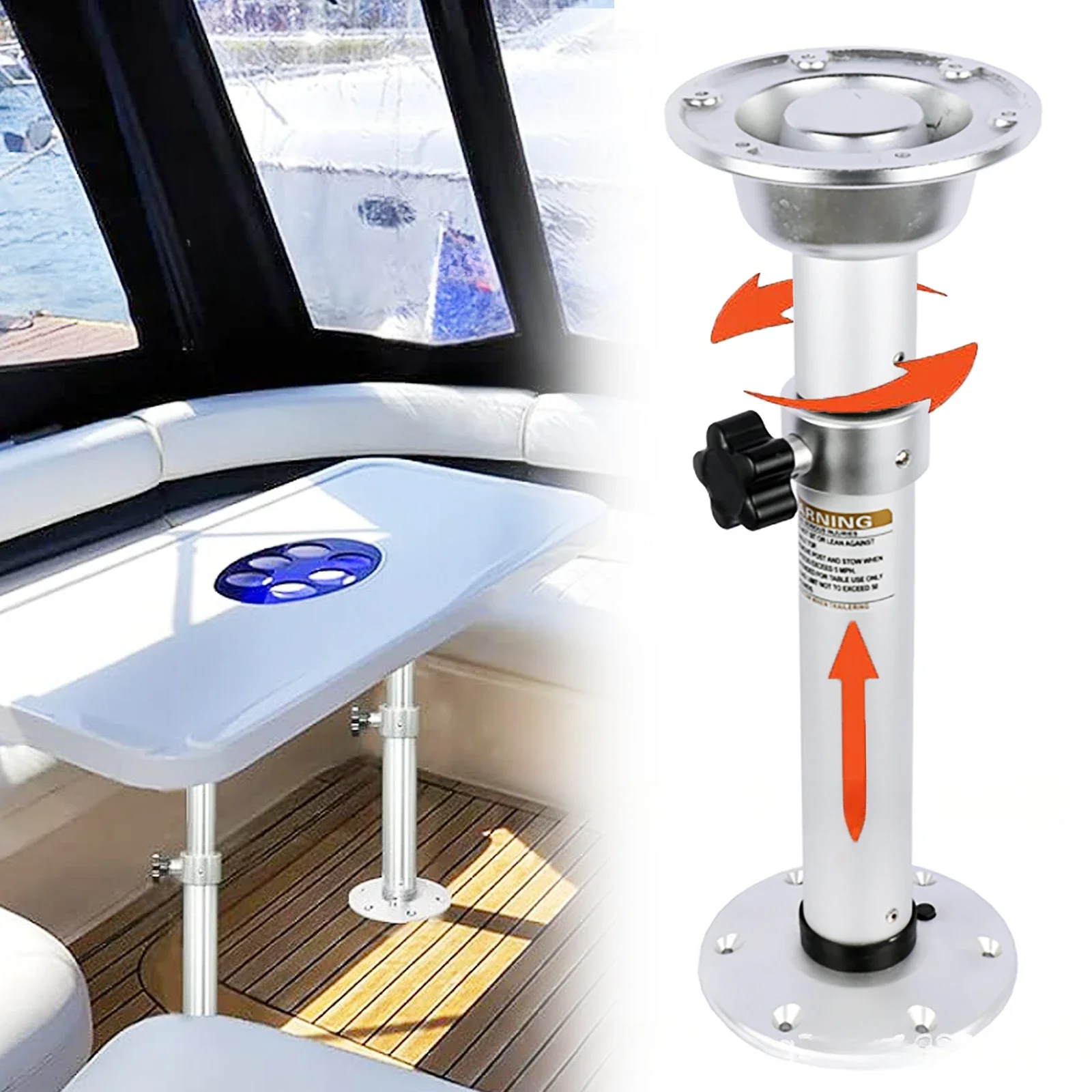 Removable Lifting Table Legs for RVs and Yachts Motorhome Height Adjustable Aluminum Alloy Table Legs Yacht Table Stand Bracket