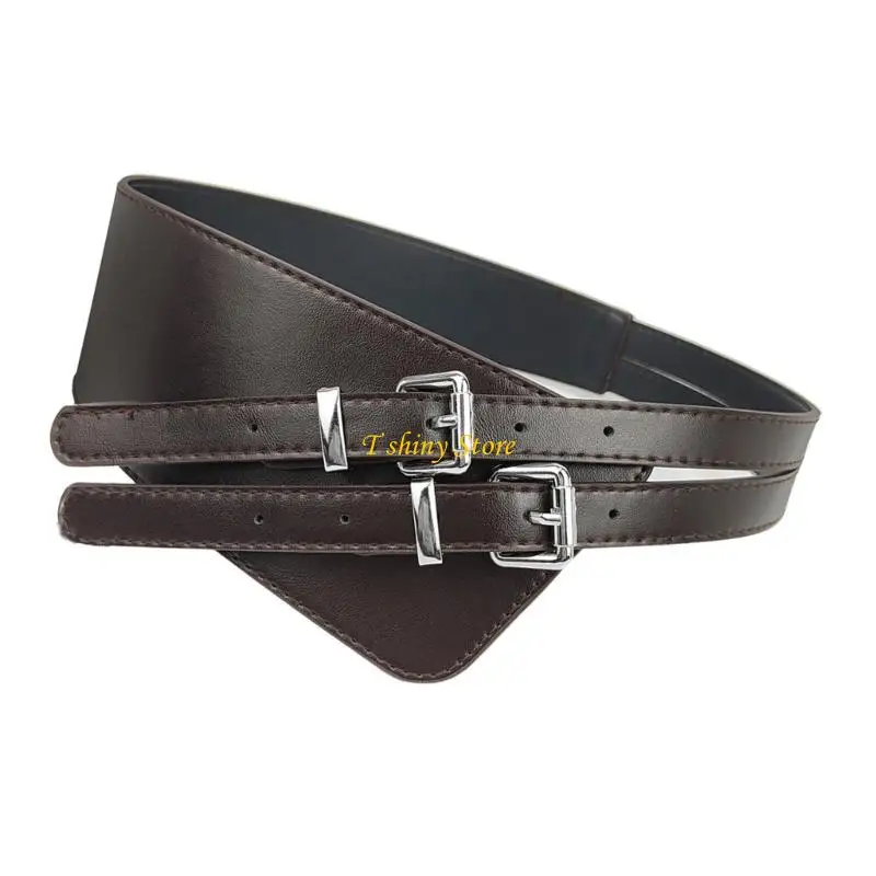 n58f-wide-waist-belt-punk-chain-for-cowboy-cowgirl-simple-buckle-trendy-irregular-buckle-waist-chain-belt