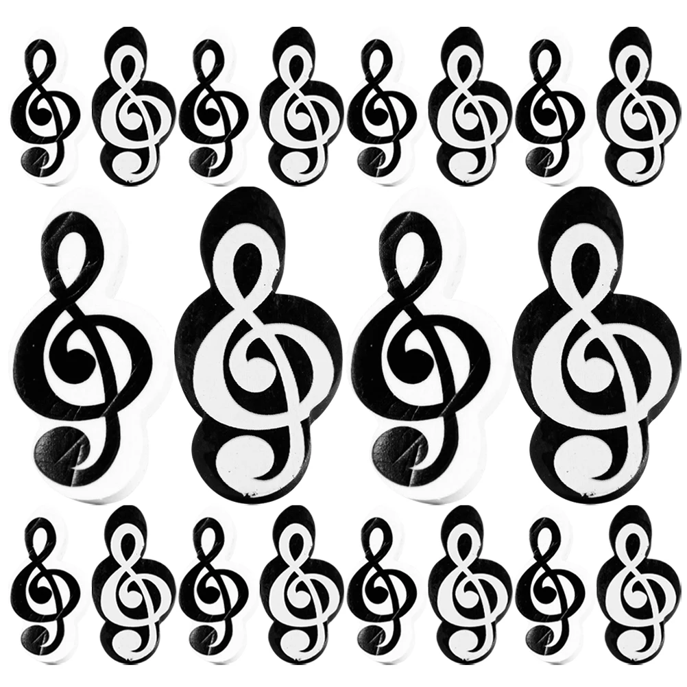 

20 Pcs Music Note Erasers Mini TPR Safe Cute Small for Students Classroom Party Favors Game Prizes Bulk Rubber