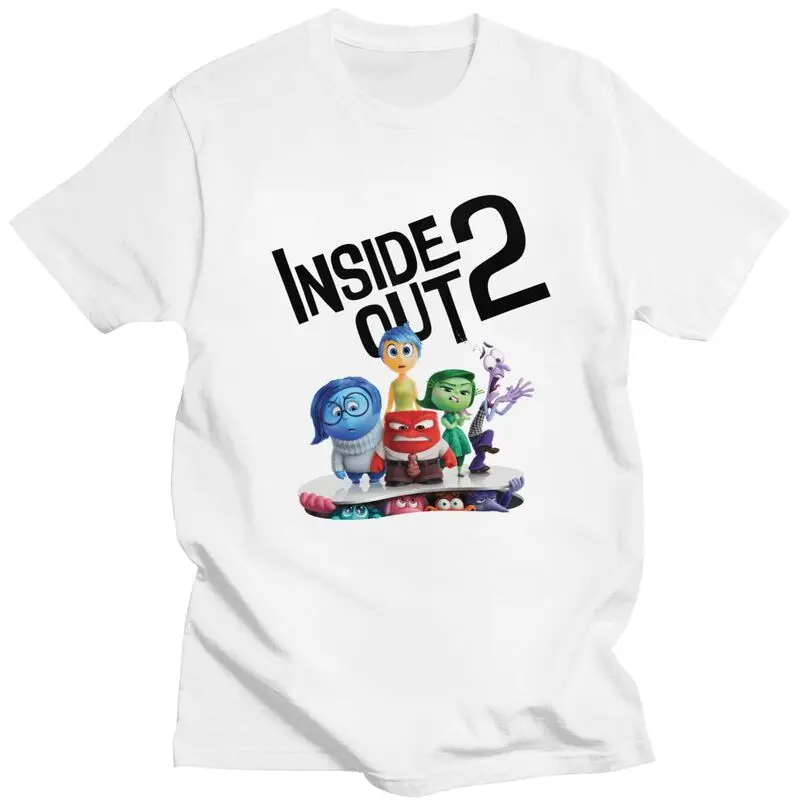 Handsome Inside Out Character Anime Cartoon T Shirt Men Short Sleeved Cotton T-shirt Casual Tees Streetwear Tshirts