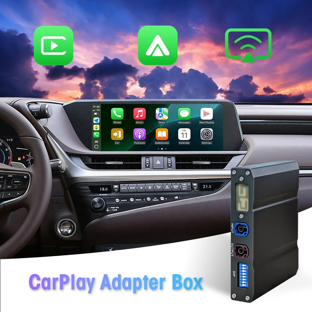 NewFor Lexus ES NX UX RC LS 2018-2022 Toyota Land Cruiser 200 2018-2020 Wireless CarPlay Android Auto Adapter Module Car Radio