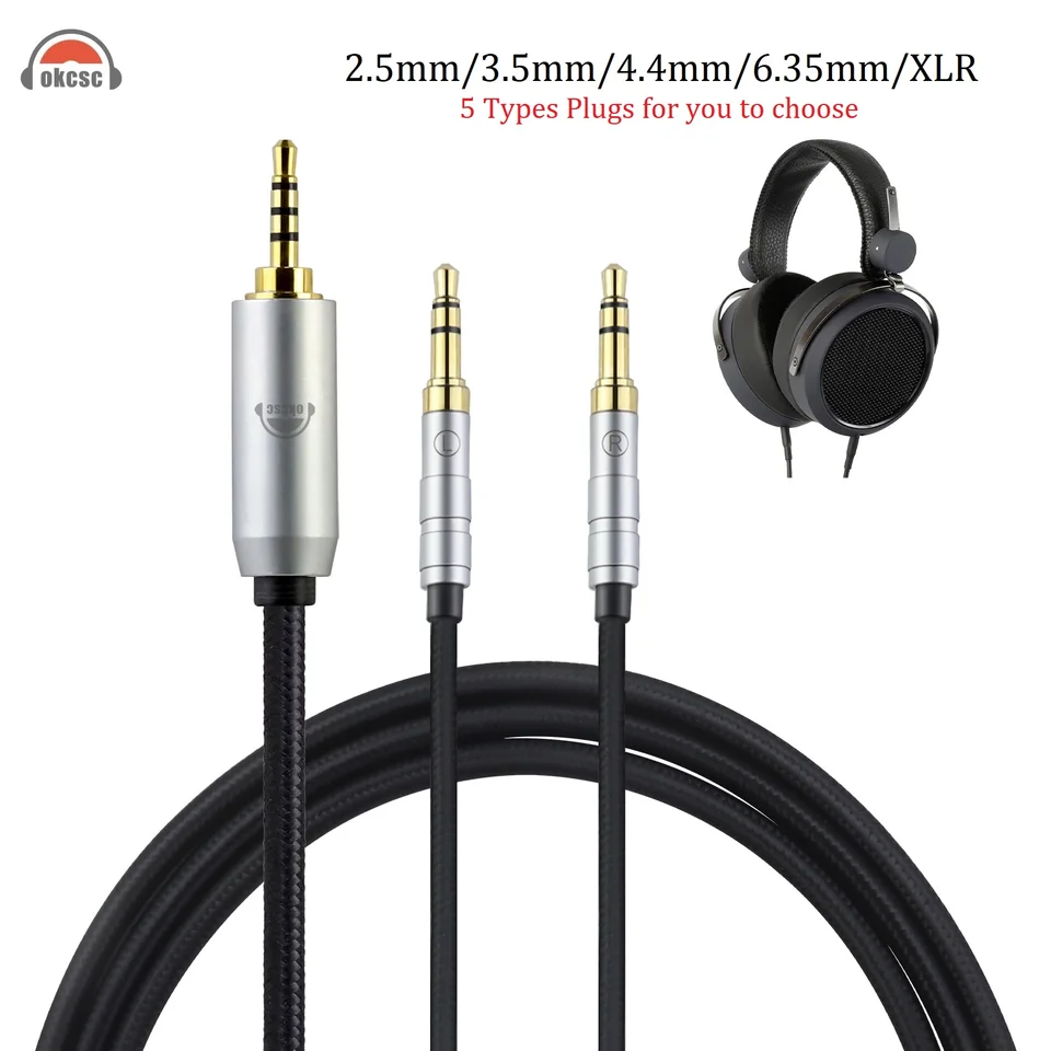 Oksc-hifiman用ハイファイケーブル,3.5mm〜4.4mm,3.5mm,2.5mm,himf用