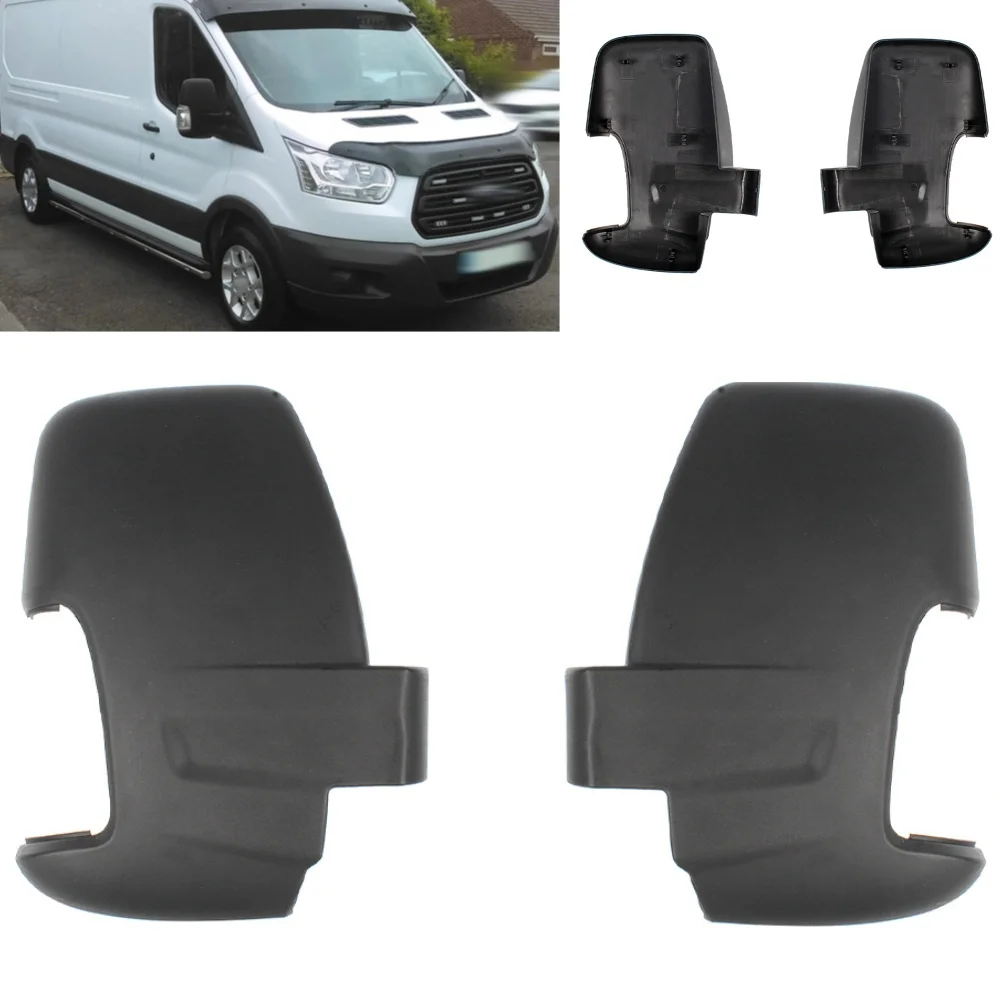 1 Pair Satin Black Rear Mirror Cover Housing Cover Cap for Ford Transit CONNECT MK4 2014 2015 2016 2017 2018 2019 2020 2021