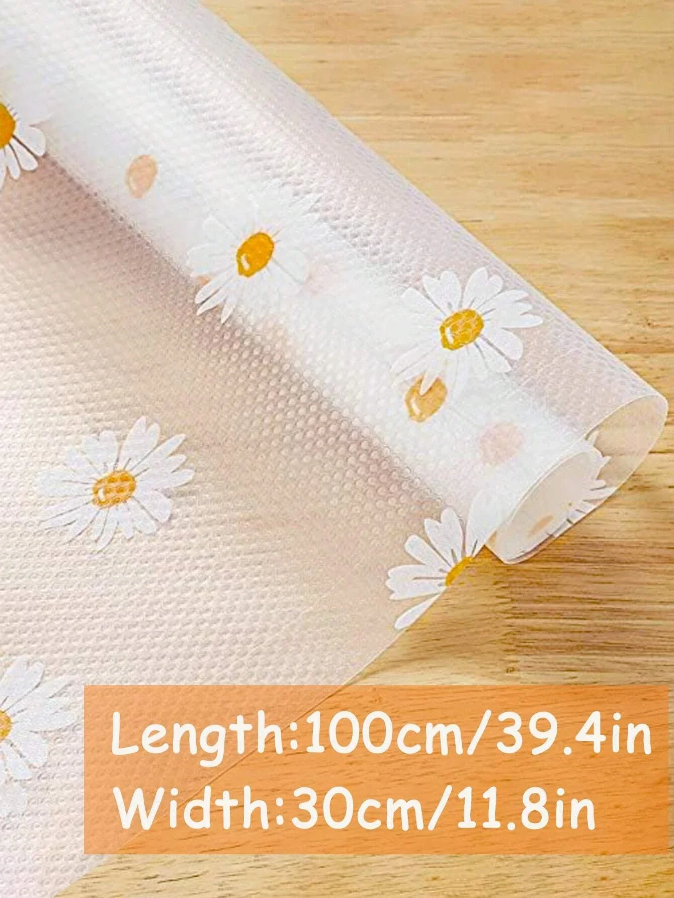 Daisy Shelf Liner for Kitchen Cabinets, Non-Adhesive Drawer Liner, EVA Waterproof Fridge Pad, Cupboard Mat, Easy Placemats