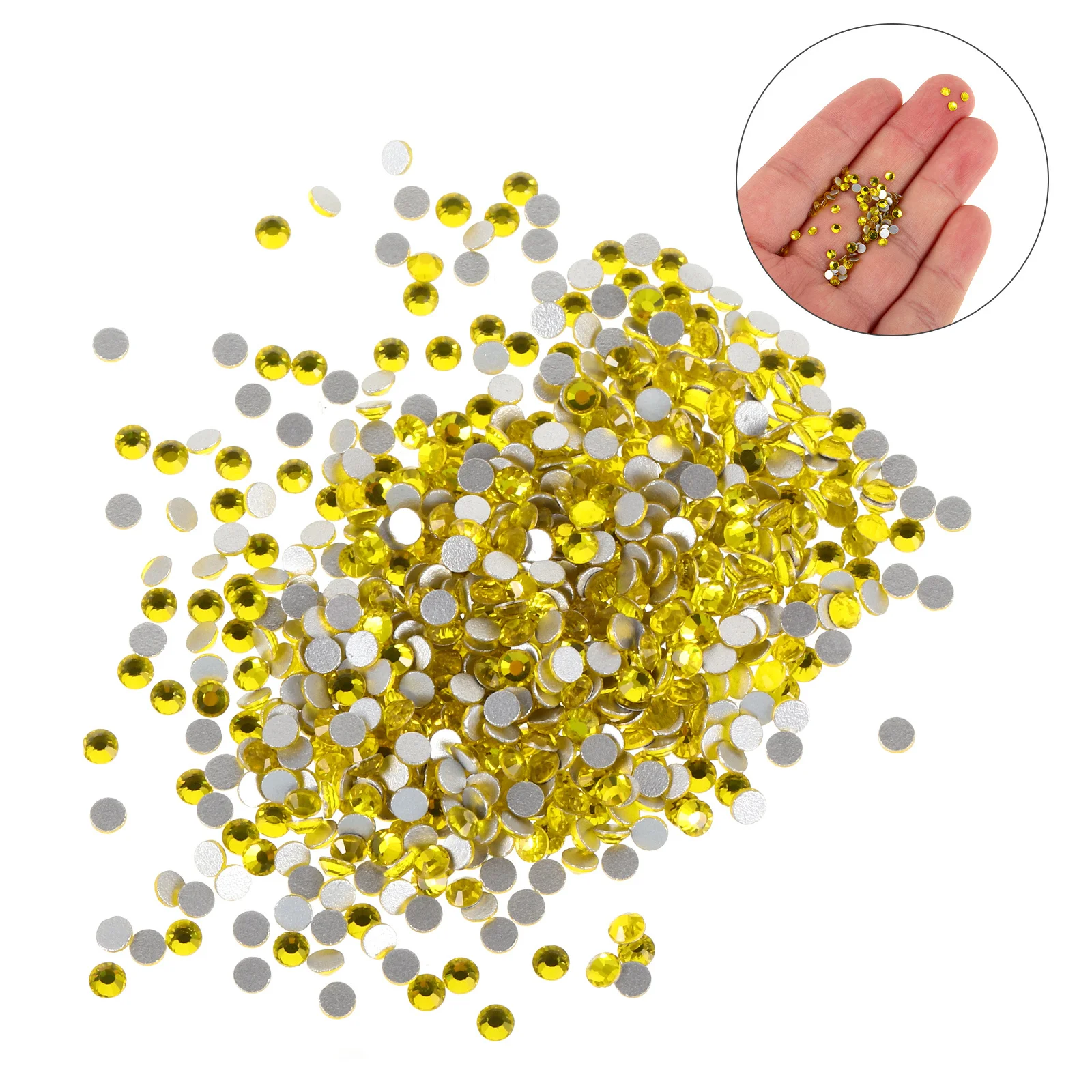 

2880Pcs Nail Art Glass Rhinestones Flatback Gems for Acrylic Nails DIY Craft Supplies Nail Gems Decorations Glass Rhinestones