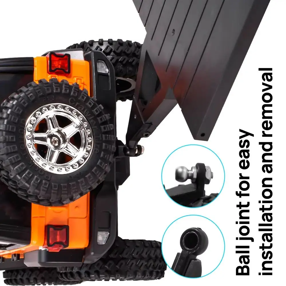 

Twin-Axle Utility Trailer Flotbed Vehicle with Ball Head Hitch 9IMOD for 1/18 Scale RC Crawler Car TRX4M Upgrade - Vehicle Acces