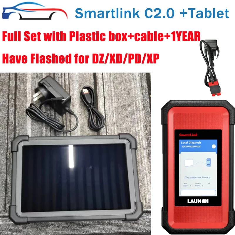 LAUNCH X431 Smartlink 2.0 Full Set with tablet for CAN FD /doip Protocols PK DBScar VII DBSCAR7 thinkdiag Support Online Update