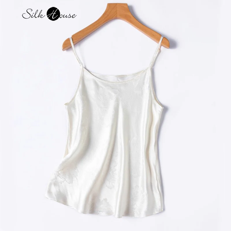 Soft Glutinous 21MM Diagonal Cut 100% Natural Mulberry Silk Jacquard Satin Milky White Skin Friendly Slim Fit Inner Strap