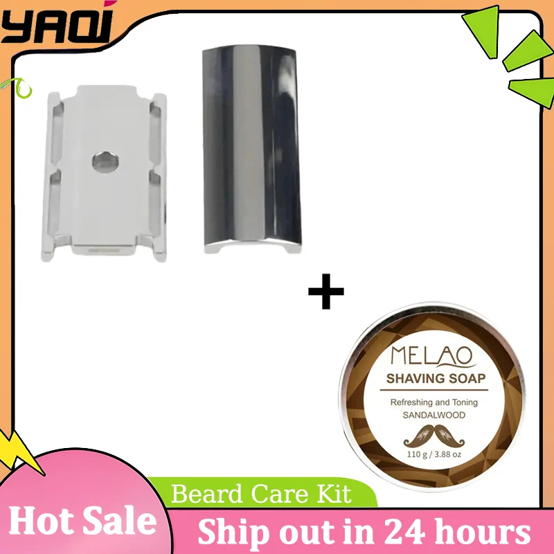 

YAQI Sentinel 316L Stainless Razor Set | 1.35mm Blade Gap | Surgical Steel Head & Sandalwood Soap | Grade Men's Grooming Tool