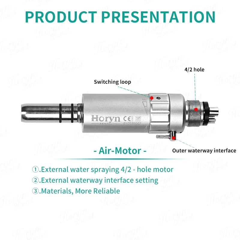 China Horyn Brand De ntal Surgical Key Straight Low Speed Handpiece