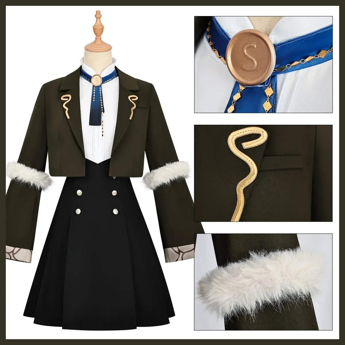 Anime Game Arknights Operator Lappland Cosplay Costume Childhood Coat Skirt Uniform Full Set Wig Woman Cute Christmas Suit