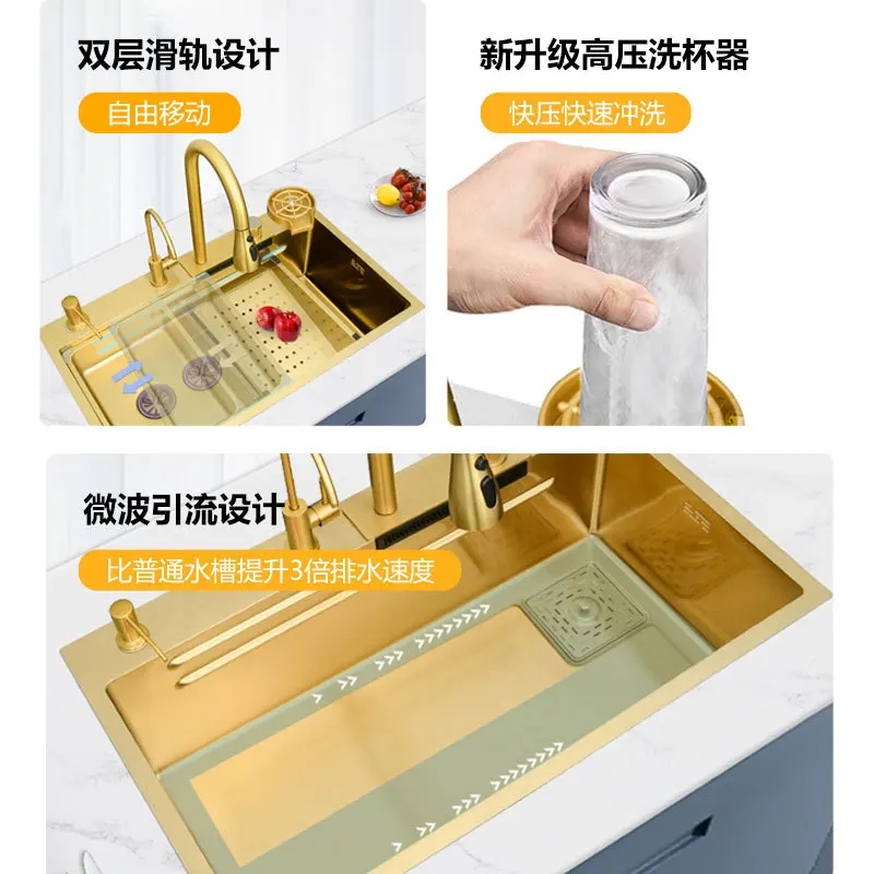 Stainless steel large single tank household kitchen sink dishwasher vegetable cutting basin