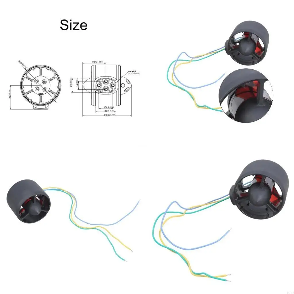 

D7YD Deep Water Remote Control Boat Thruster System Brushless Electric Motor 2000m Depth Capability for Model Ship Modified