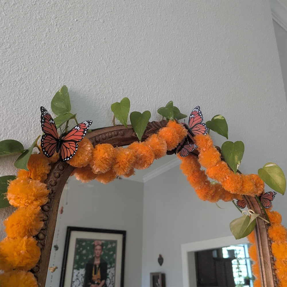 1 Stück Künstliche Ringelblumen-Girlande 1,5M für Party-Diwali-Dekoration Lange Stränge Ringelblumen Hochzeits- und Weihnachtsdekoration – Detail 6
