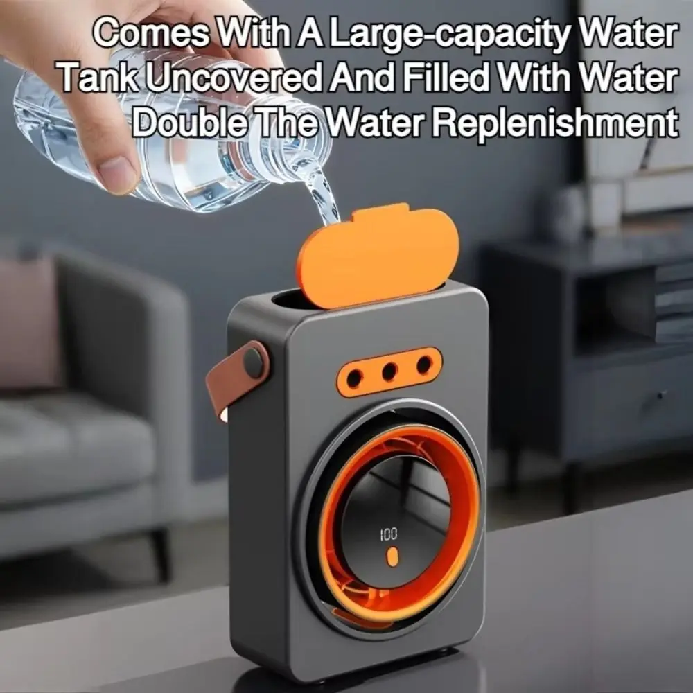 

100-Speed Stepless Adjustment Mini Evaporative Air Cooler Quiet Operation Energy Saving Humidifier Fan Multi-Angle Airflow