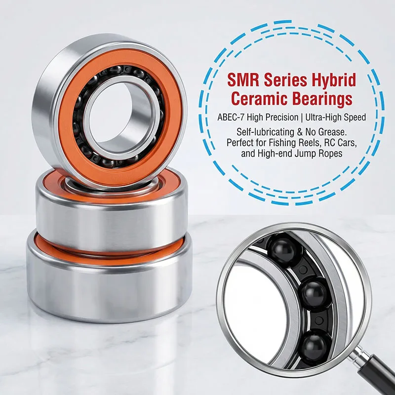 10pcs SMR115 2RS CB Bearing 5x11x4 ABEC7 Stainless Steel Hybrid Ceramic Bearing DRY Ocean Fishing Reel Ball Bearings SMR115C 2OS