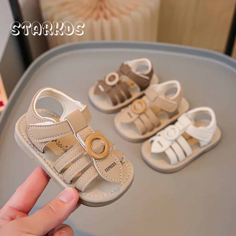 

Toddler Kids Summer Retro Sandals Baby Boys Girls Soft Strappy Sandalias Infant Casual Open Toe Flat Shoes