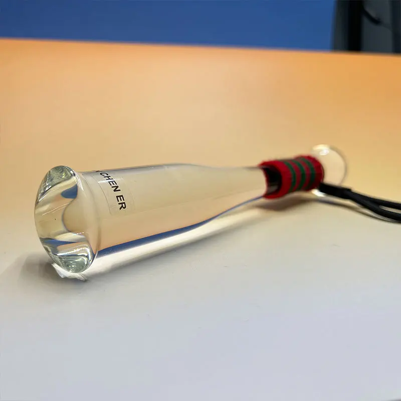 Solid Borosilicate Glass Massage Stick Handheld Acupoint Massager for Body Muscle Relaxation Comfort Trigger Point Therapy Tool