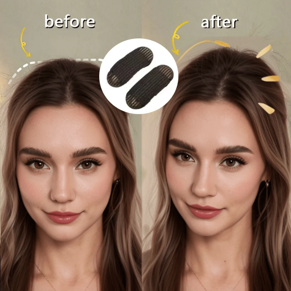 10 Pcs Fluffy Hair Pads Women's Raised Hair Clip Traceless Hair Clip Volume Hair Insert Bun High Bun Hair Base Styling Tool