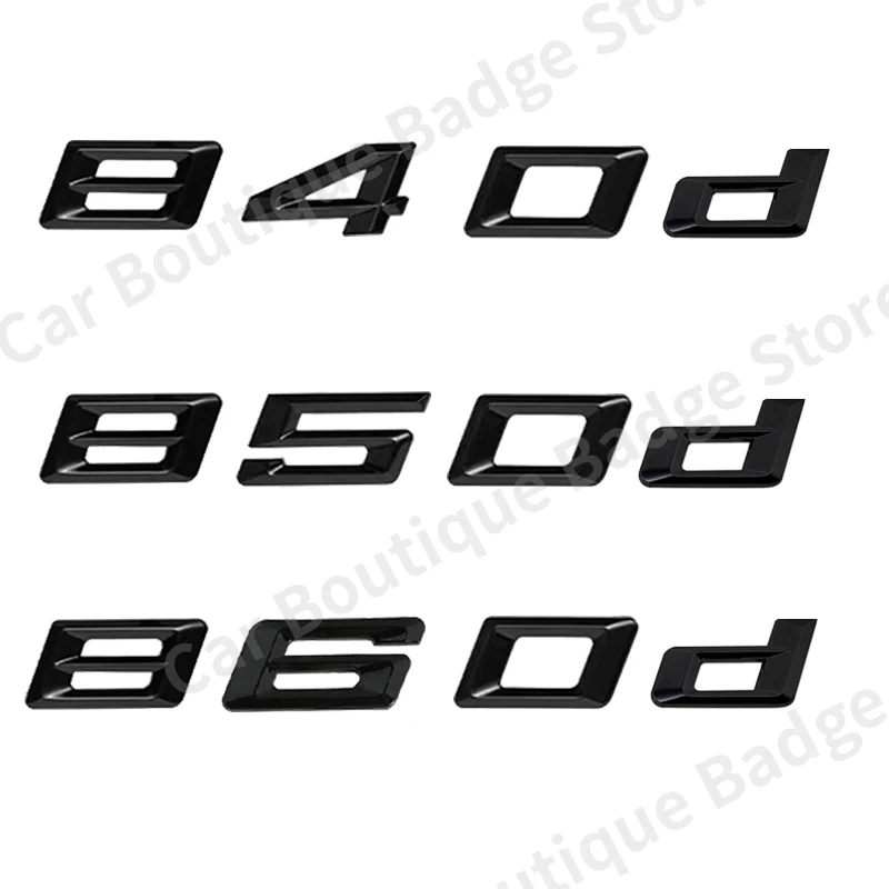 

Car 3D ABS Rear Trunk Letters Logos Badge Emblem Decals Styling Sticker For BMW 8 Series 840d 850d 860d E31 G14 G15 G16