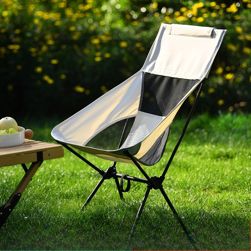 Outdoor Folding Chair Portable Moon Chair Camping Fishing Folding Chair