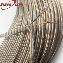 30 Meters UL2468 26 24 22 20AWG PVC Tinned Bare Copper Cord Gold and Silver Audio Speaker Cable 2468 Transparent Parallel Line