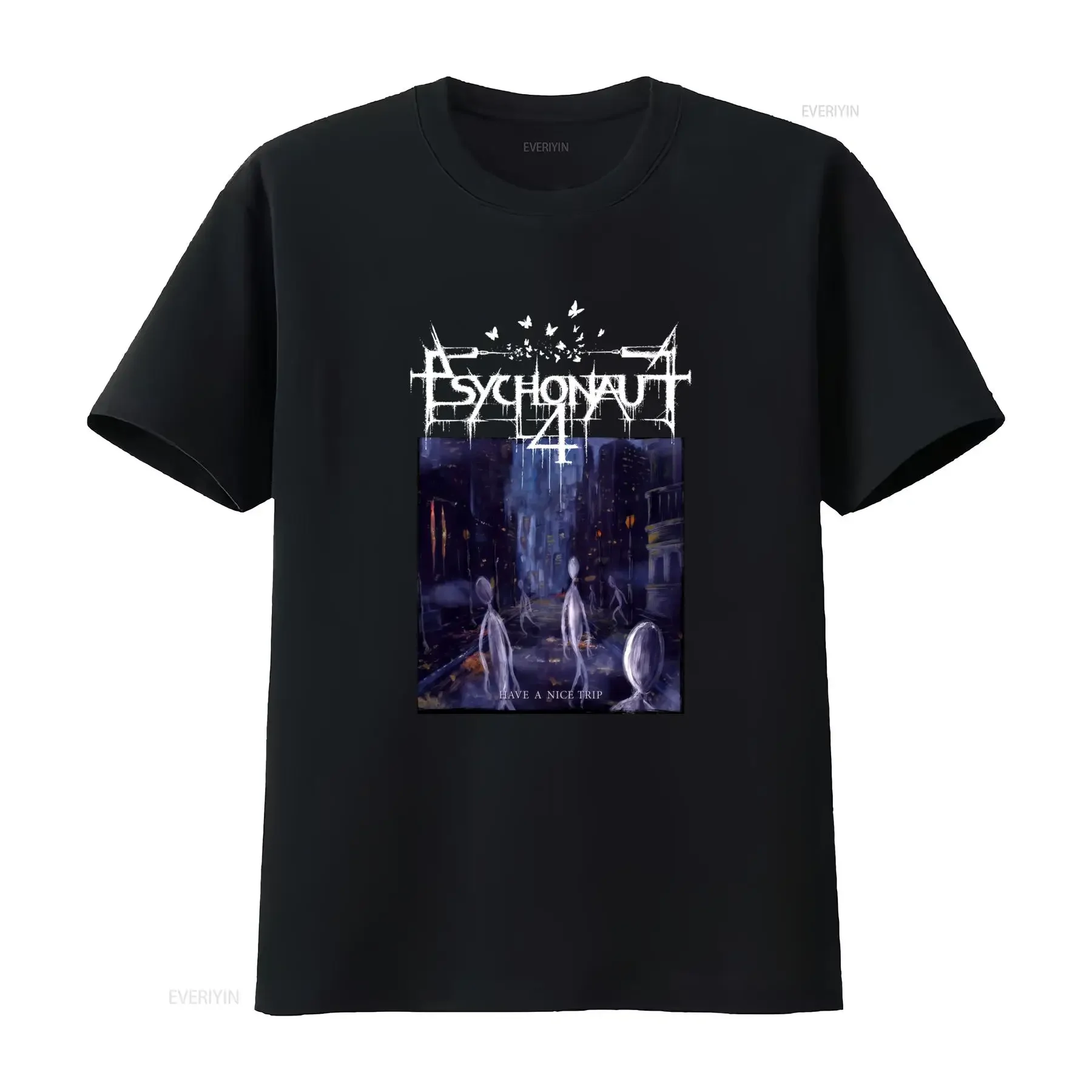 Psychonaut 4 T Shirt Large Size US Cotton New Fast Ship Have a Nice Trip  vintage Washed Soft fashion Stretched