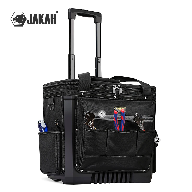 Jakah Multi-Functional Toolbox Bag - Large Capacity, Wear-Resistant, Thickened Trolley Bag for Tool Sets