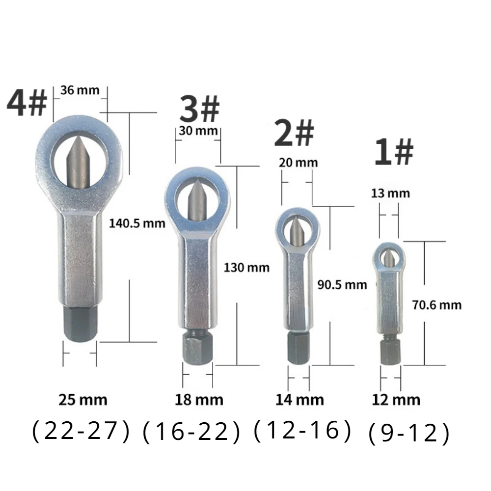 9-27mm Nut Splitter Tool Set Heavy Duty Metal Nut Splitter Tool Accessories for Workers DIY Families