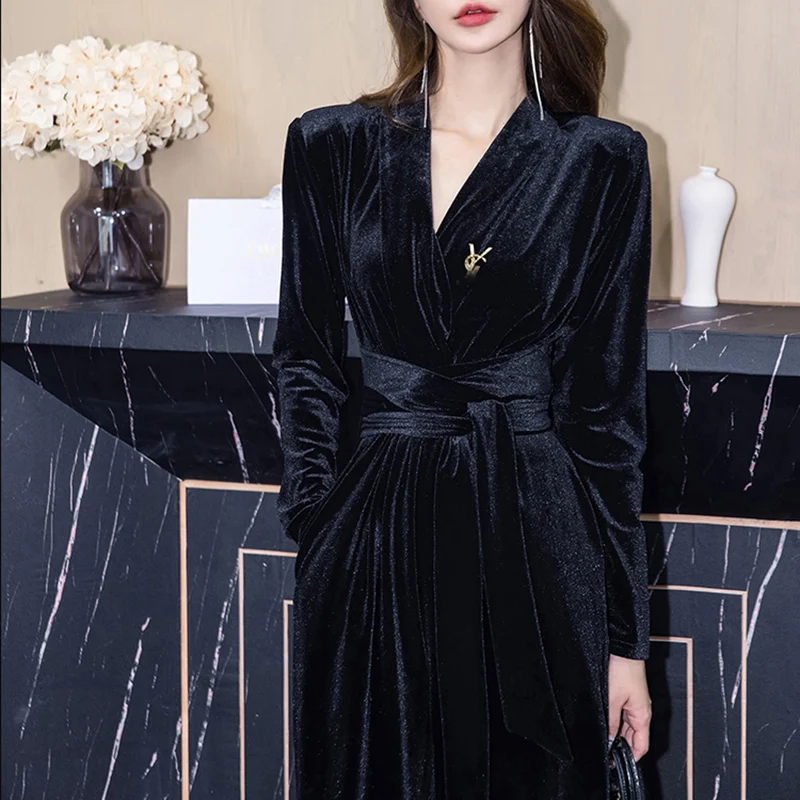 Korean Fashion Spring Autumn Velvet Jumpsuit Women High Waist Office Lady Black Jumpsuits Combinaison Femme Elegant Overalls