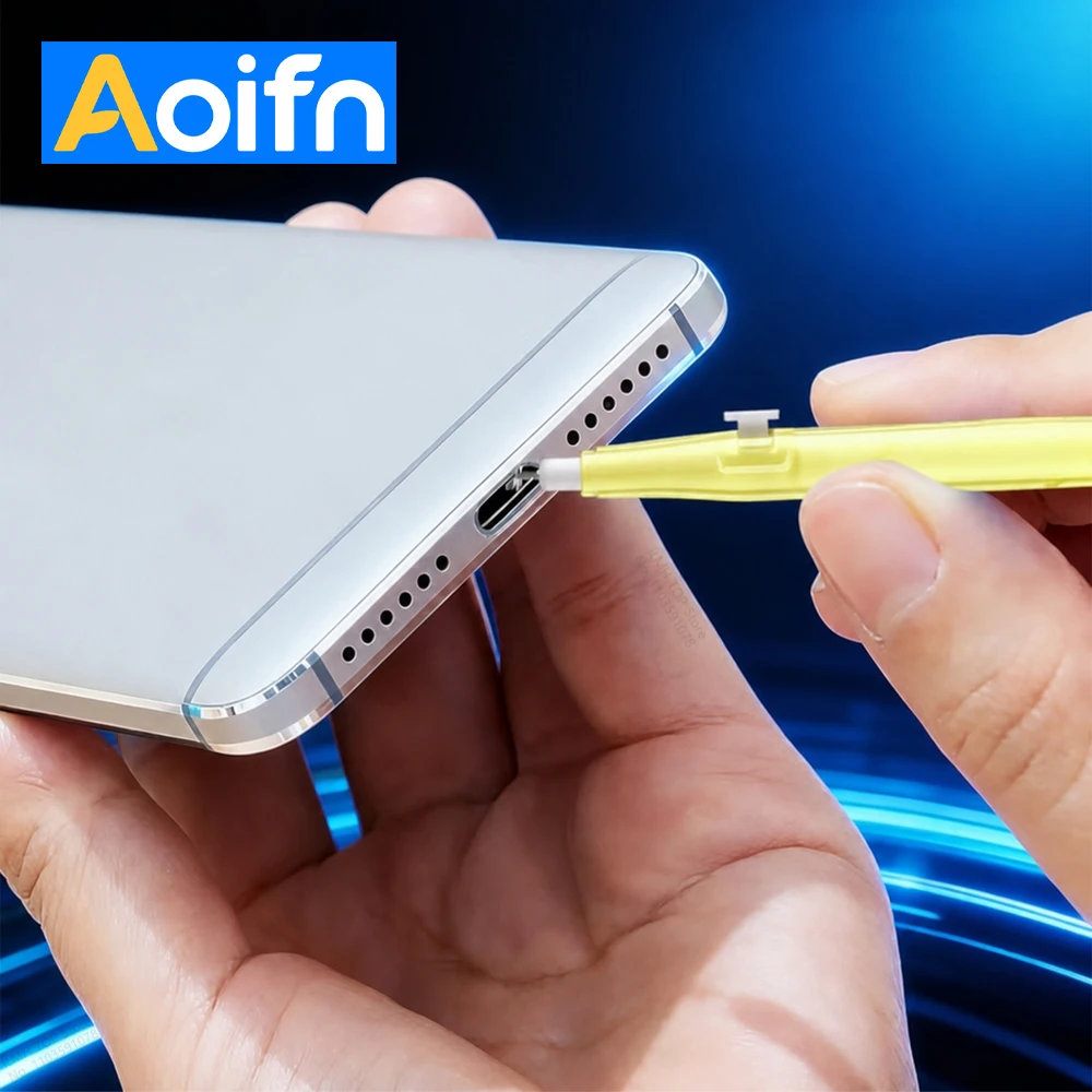 Aoifn Phone Cleaning Kit, 1-10 Pcs Nylon Brush with Hook Tip, Charging Port Speaker Cleaner, for iPhone Samsung AirPods Camera