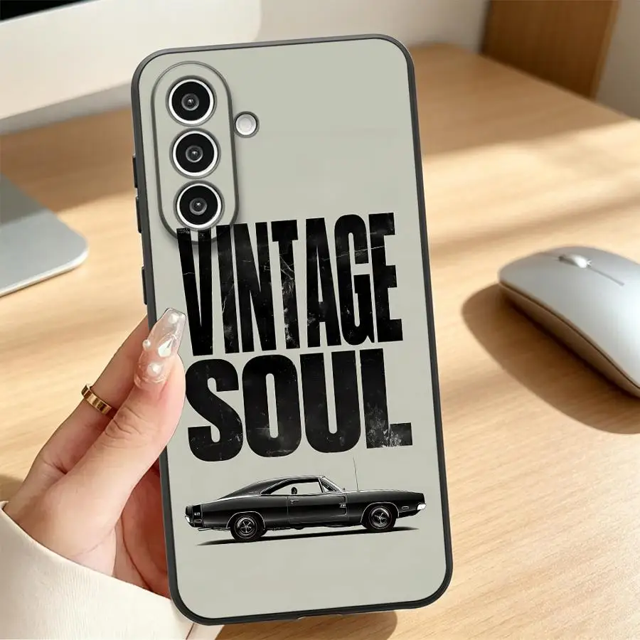 Case for Samsung Galaxy A57 A52 A36 A15 A06 A53 A17 A25 A16 A23 A37 A05 A55 A73 A51 Phone Cover A50 A70 A41 A13 A12 Vintage Text