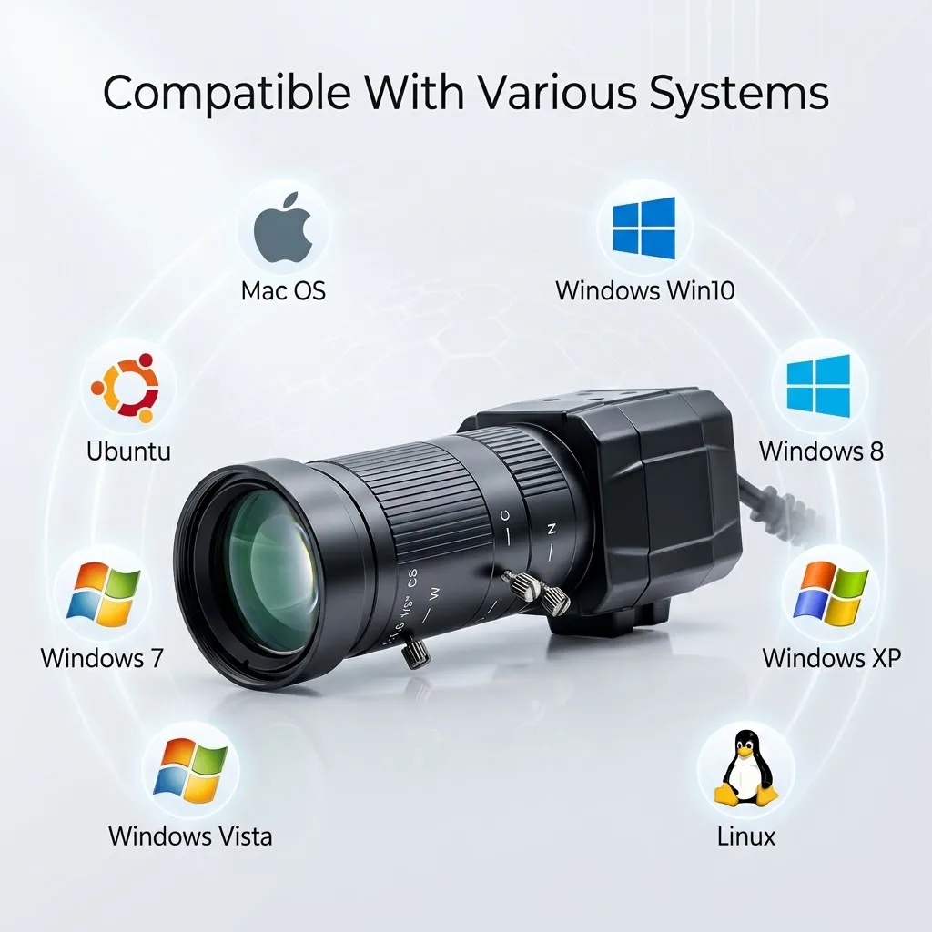 Industrial 5MP IMX335 1080P USB Camera Manual Zoom Lens 2.8-12mm 5-50mm 5-100mm for Visual Recognition Live Streaming PC Linux view 4