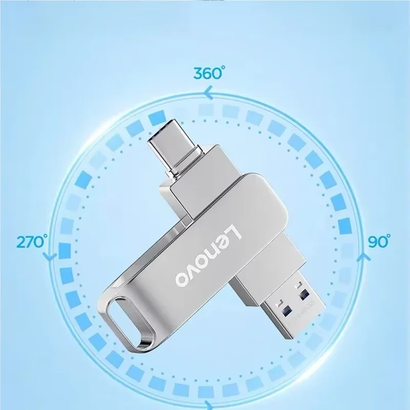 Lenovo 16 ТБ USB 3.0 Флэш-накопитель U-диск Type-C Интерфейс Высокоскоростной 1 ТБ Большой емкости 2 ТБ 1 ТБ Металлический флэш-накопитель Memoria Stick