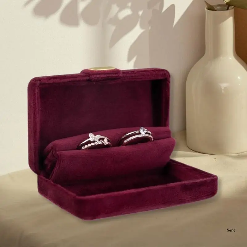 New Plush Rings Box For Jewelry Display And Storage Soft Interior Crafted Jewelry Rings Box With Multiple Compartments