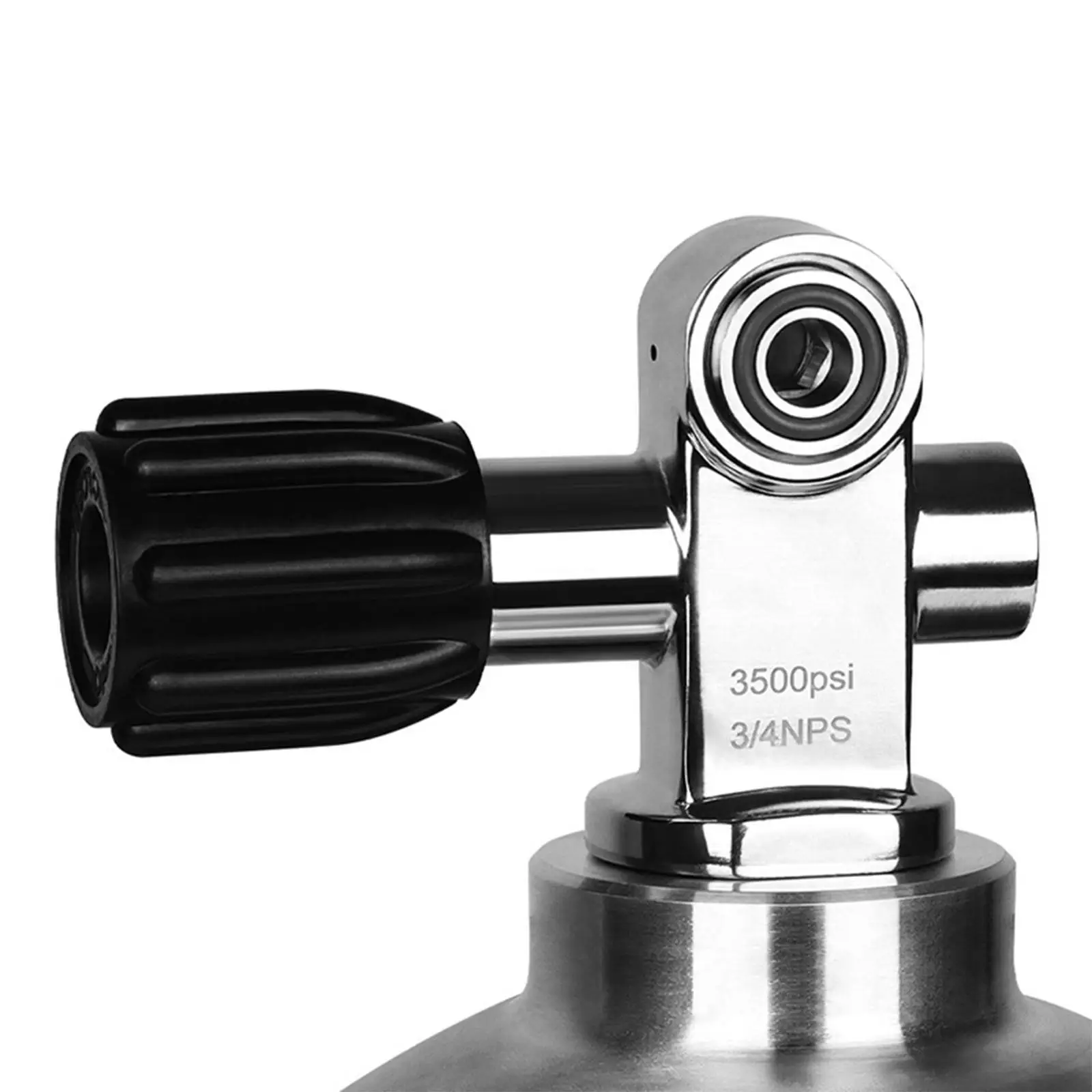 

Diving Tank Cylinder Valve Stainless Steel Quick Disconnect Regulator Replacement for 0.5l Scuba Tank Water Sports