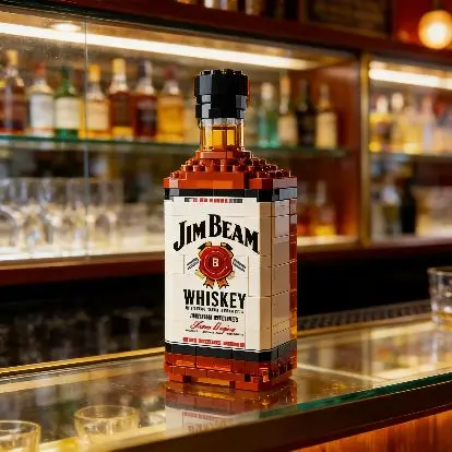 2025 nueva colección en Stock surtido de botellas de whisky simuladas de alta calidad conjuntos de bloques de construcción creativos regalo educativo para niños