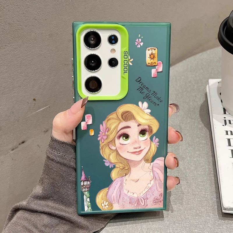 Princess Tangled Rapunzel For Samsung Galaxy S24 S23 S22 S21 S20 Note 20 Ultra Plus FE 5G Colorful Silver Funda Phone Case