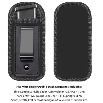 9 मिमी .40 मिमी पिस्तौल ग्लॉक 19 21 22 23 रगर SR40 पूर्ण आकार XD के लिए पत्रिका पाउच होल्स्टर मैग धारक बेल्ट क्लिप 8 best sales ग्लॉक मैगज़ीन होल्स्टर - №5