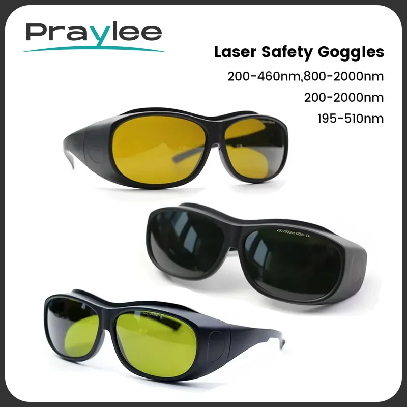 Protective Goggles for Laser Welding Cutting Engraving 190-510/200-460/200-2000nm for CO2 Laser Welding Cutting Engraving Machin