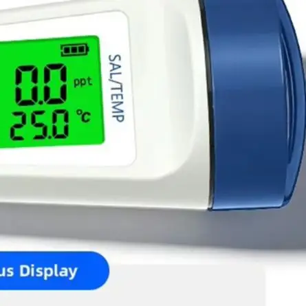 Digital Salinity Meter 0.01-10% With Temperature Compensation Fast 3s Detection For Cooking Aquaculture Food Processing Tool