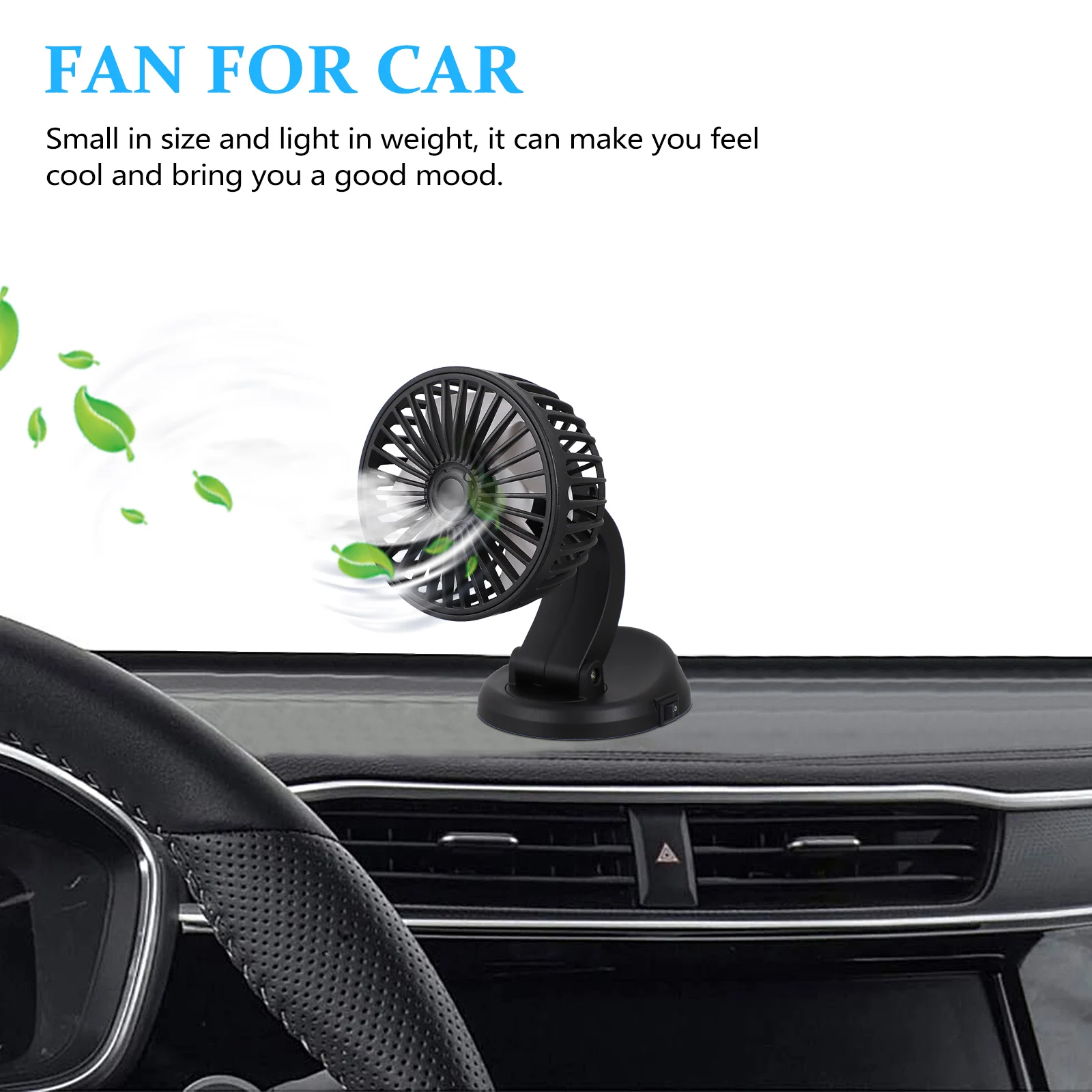 

Car USB Fan Vehicle Rechargeable Portable Cooling Desktop Electric Seat Back Truck