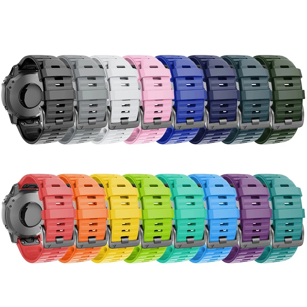 QuickFit 22 26 مللي متر حزام الساعات ل Garmin Fenix 7 7X 6 6X برو/5 5X زائد 3HR سيليكون الفرقة أصل Mk1 Mk2i ساعة Easyfit المعصم