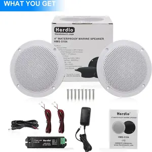 4-Zoll-Herdium Bluetooth-Lautsprecher Kit Wasserfestes 160-W-Meereslautsprecher für Badezimmer Küche Outdoor House Camper 6 Hauptverkaufs -Subwoofer -Decke - №6
