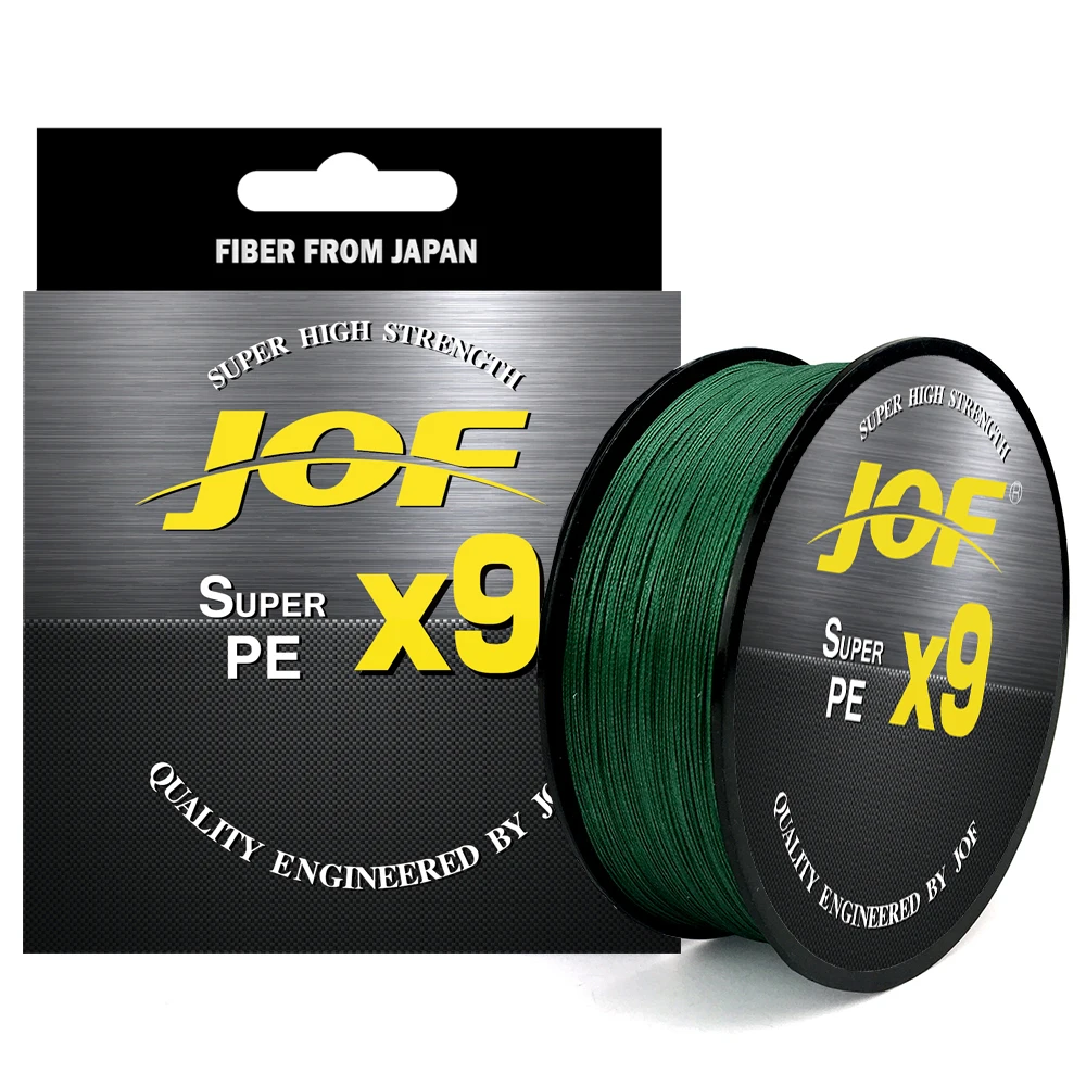 JOF X9 PE Braid Fishing Line 9Strands Multifilament Smooth 500M Carp Braid20-80LB Strong Abrasion Resistance 0.14-0.4mm 4 Colors