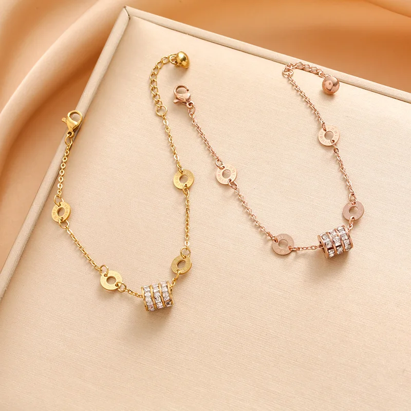 

The digital small waist titanium steel bracelet for female students does not fade, highlighting their individuality