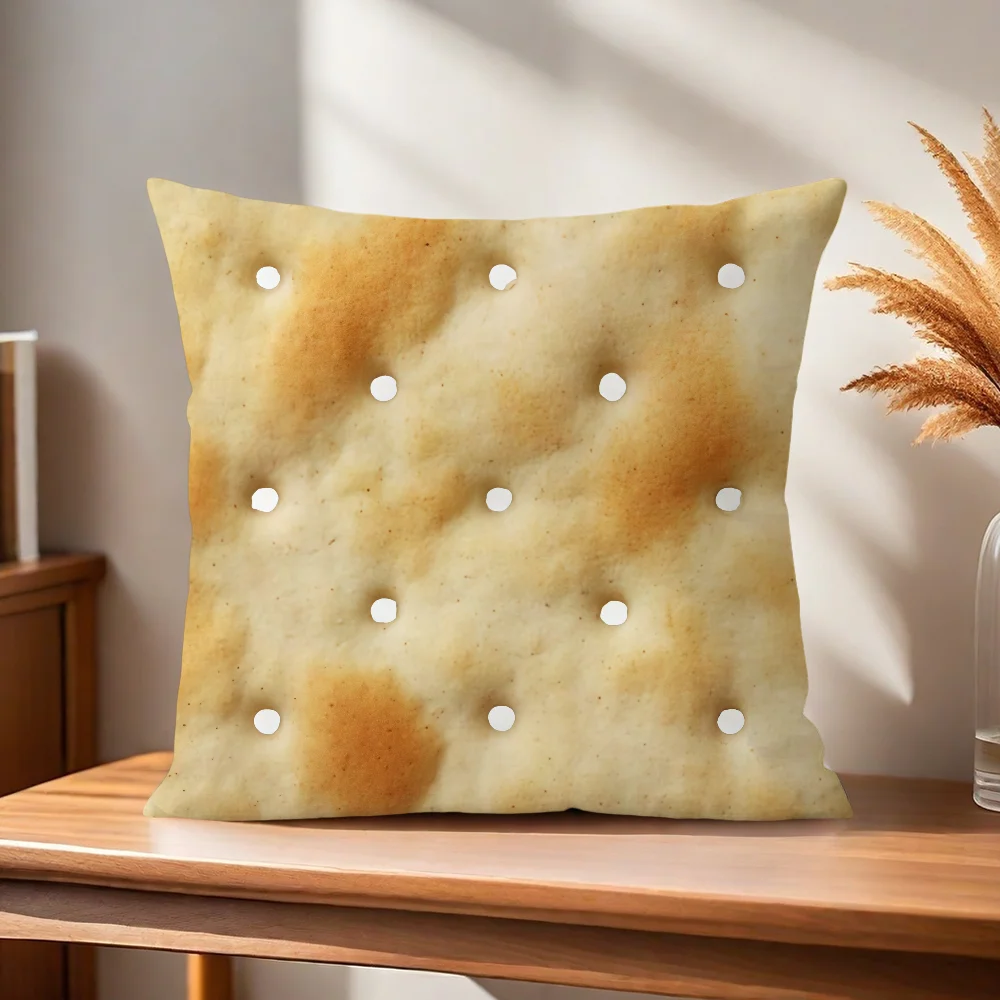 Doppelseitiger Toast-Salzkeks-Kissenbezug für Zuhause, Sofa, Wohnzimmer, Büro, Café, Auto – Detail 3