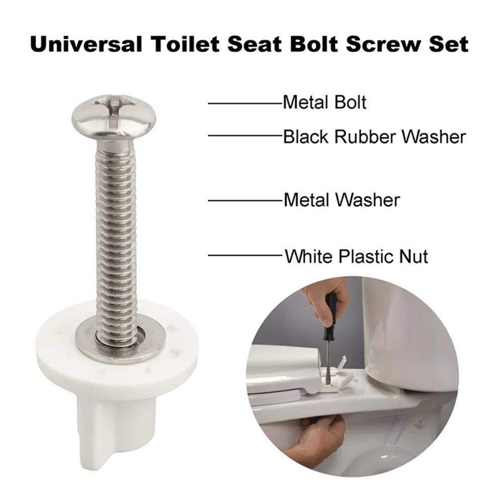For Toilet Seat Replacement for m6 Toilet Seat Hinges Bathroom Renovation for Easy Installation Toilet Hinges Bathroom Accessory