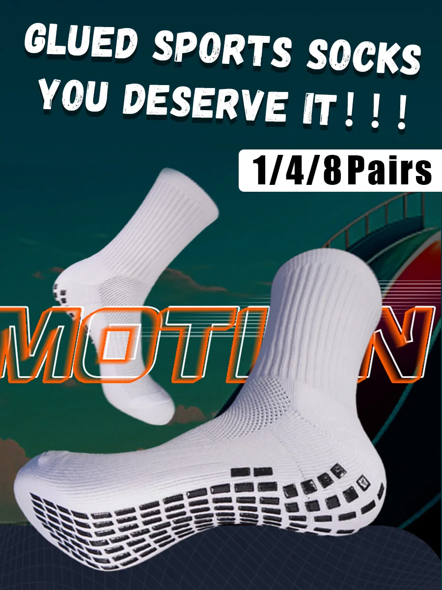 AliExpress NONE 1/4/8 Pairs Shockproof Athletic Grip Socks Men Women Cycling Running Football Socks